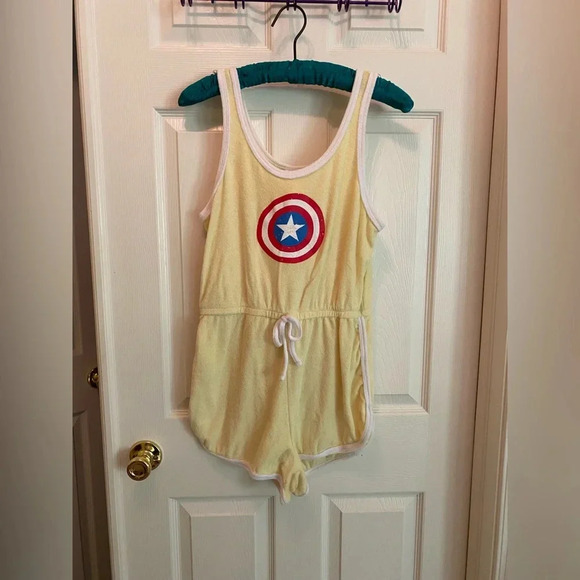 Marvel Pants - Marvel Captain America, terry cloth romper